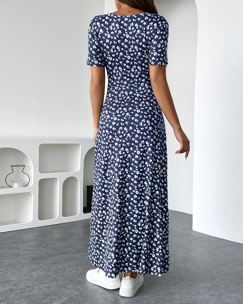 Elegant Dress with a Patterned Design