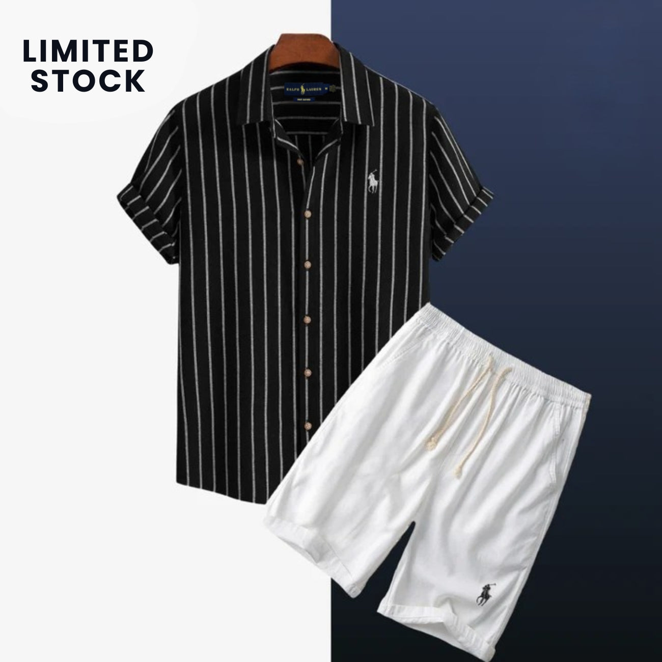 Striped Summer Set (Shirt & Shorts) - CLEARANCE SALE