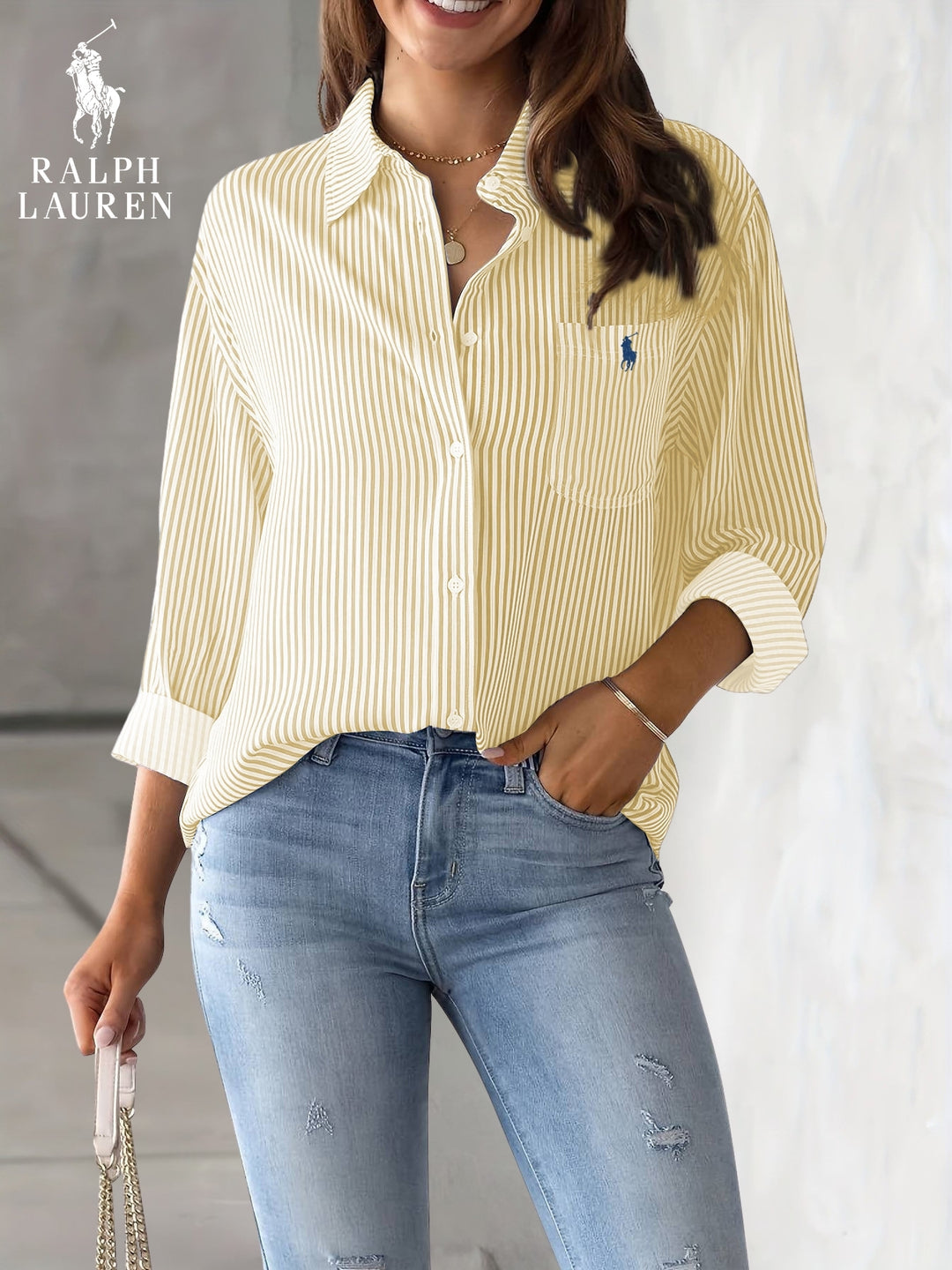 Chic Striped Long Sleeve Shirt || CLEARANCE SALE