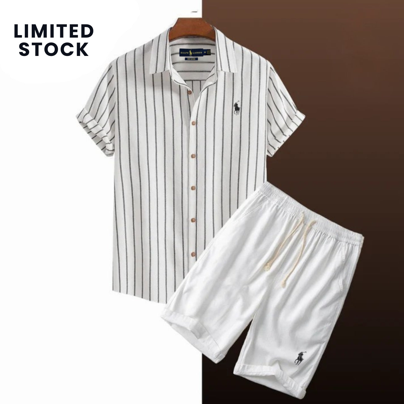 Striped Summer Set (Shirt & Shorts) - CLEARANCE SALE