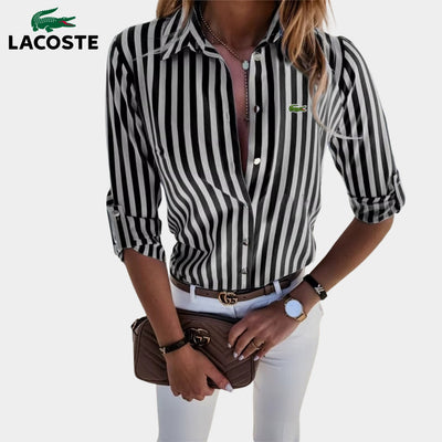 Striped Shirt with Roll-Up Sleeves || CLEARANCE SALE