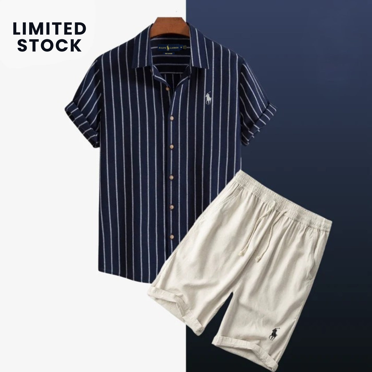 Striped Summer Set (Shirt & Shorts) - CLEARANCE SALE