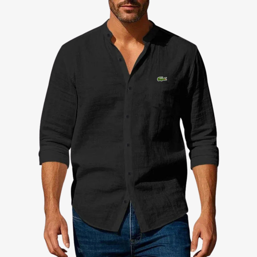 Elegant Mandarin Collar Shirt - CLEARANCE SALE
